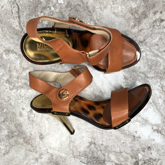 Michael Kors Lani tortoise shell lucite gold heel - Picture 2 of 7